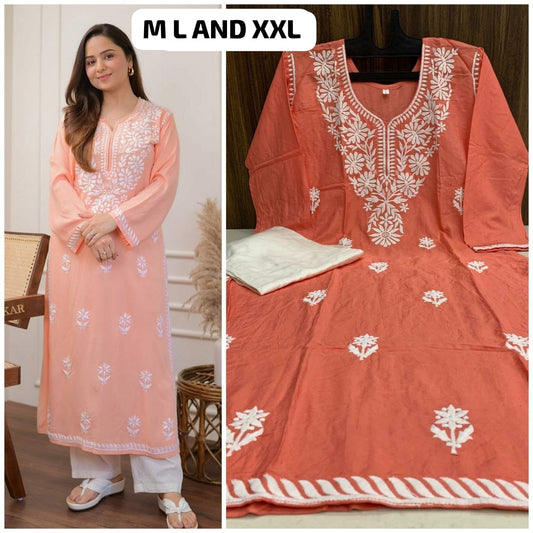 Chiken kari Kurti  Pant. A Perfect  Companion  for all Occasions