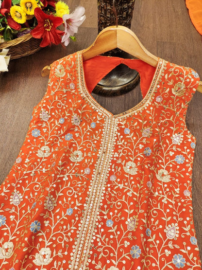 Presenting  New Designer Embroidered Georgette Sharara Suit With Sequence Embroidered Work