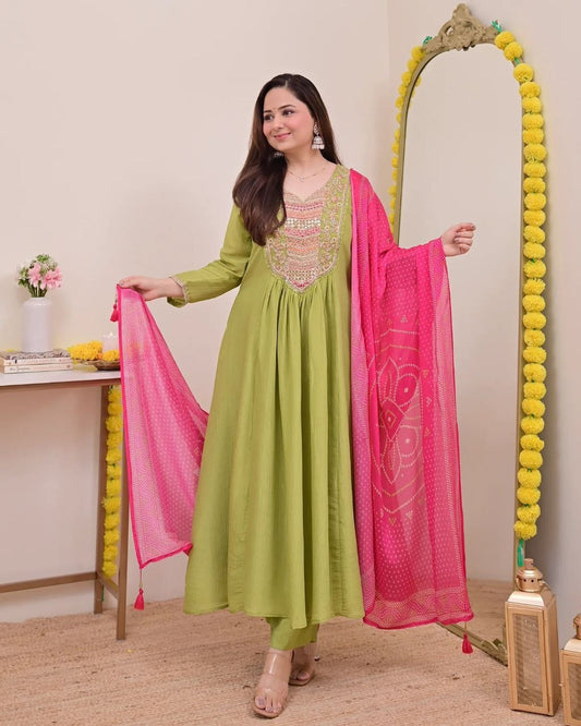 WOMEN'S PURE VICHITRA SILK GOWN SETS