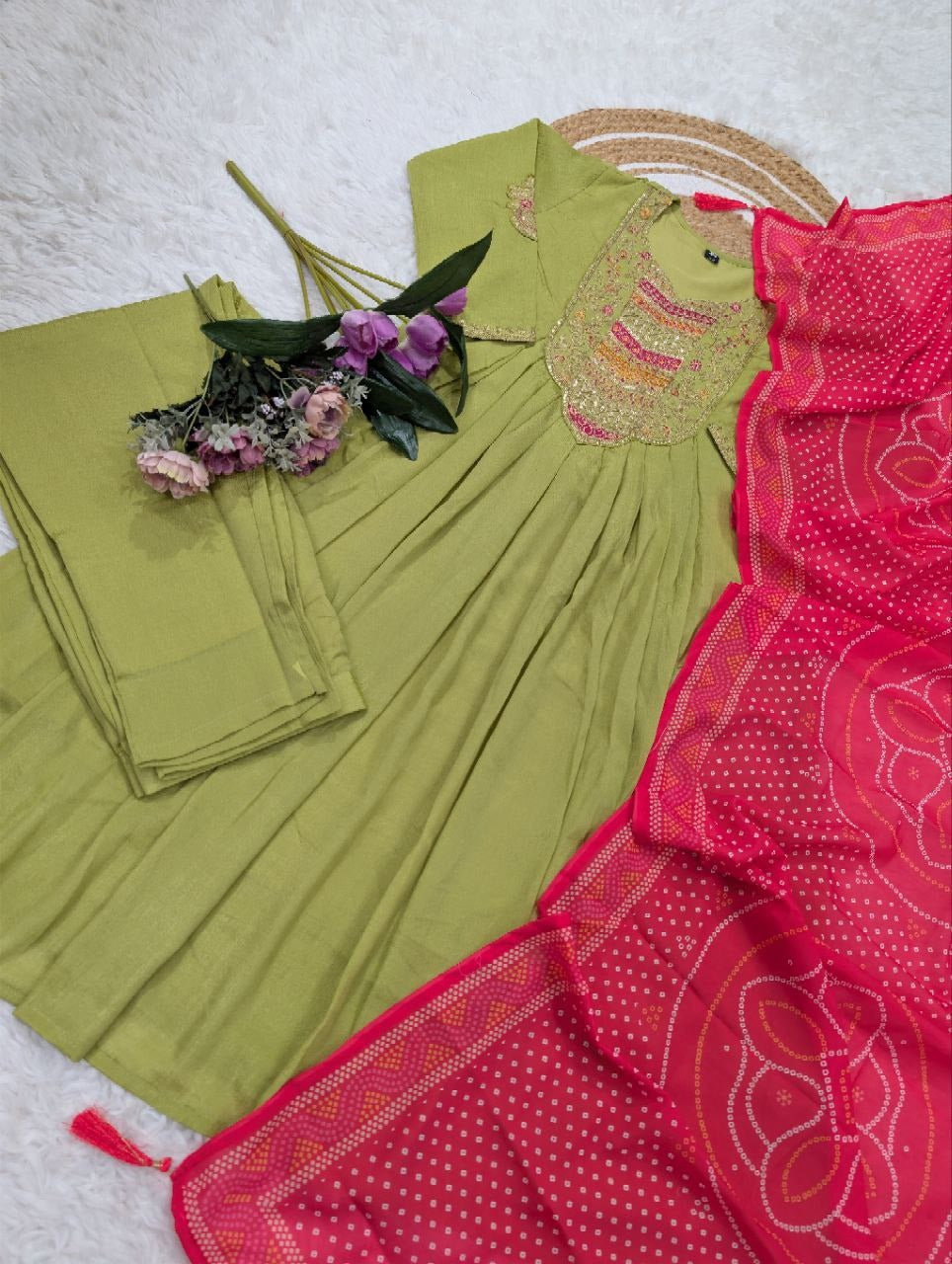 WOMEN'S PURE VICHITRA SILK GOWN SETS