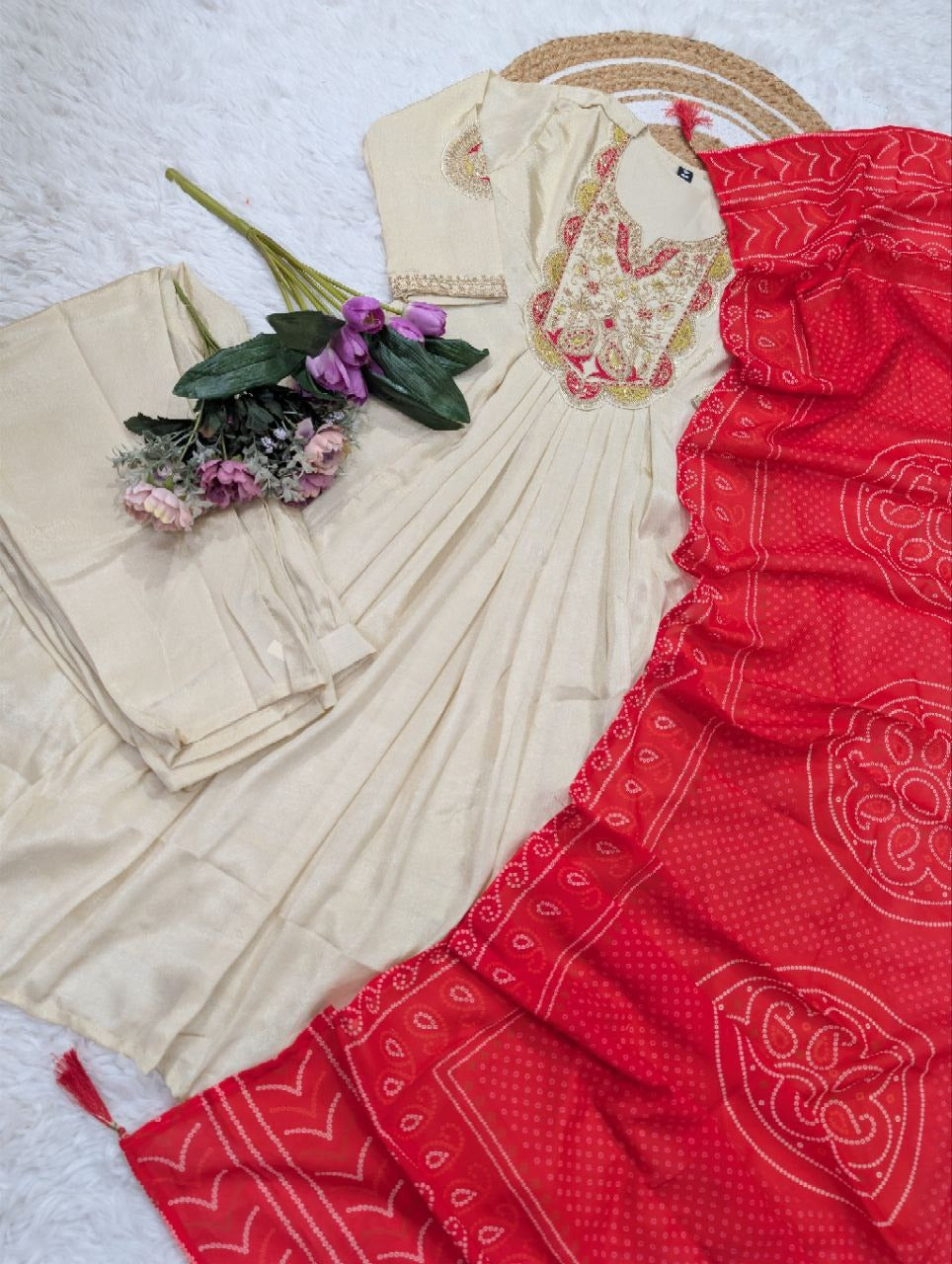 WOMEN'S PURE VICHITRA SILK GOWN SETS