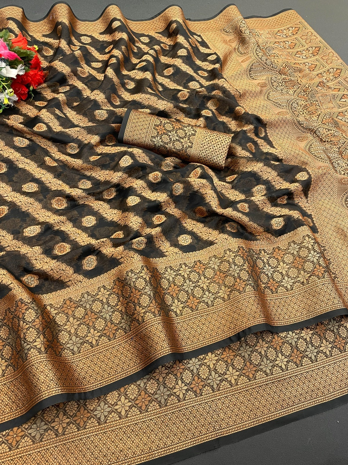 Designer Freehand Saree