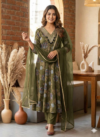 anarkali SALWAR SUIT digital print sets with dupatta