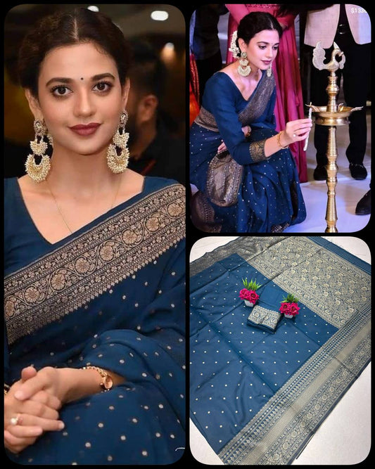 Art Silk Jacquard Border Saree