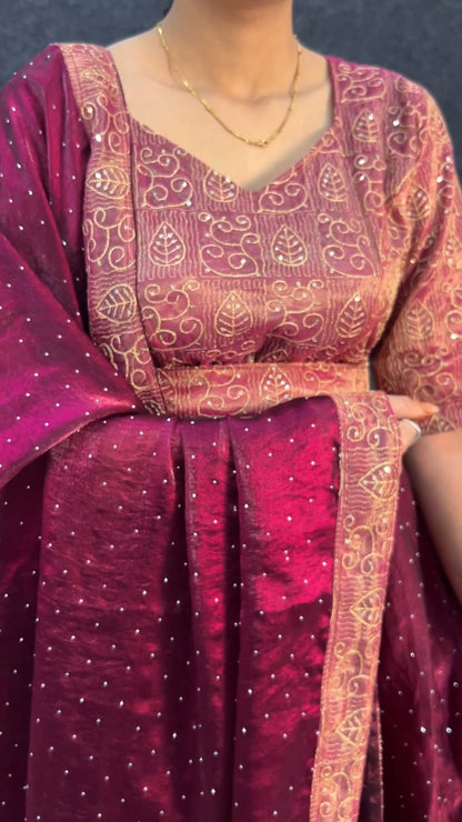 Premium Space Silk With Thread & sequence work