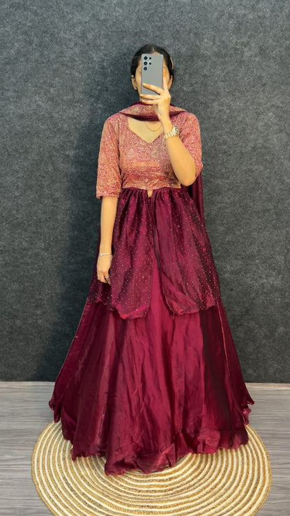 Premium Space Silk With Thread & sequence work