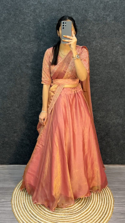 Premium Space Silk With Thread & sequence work