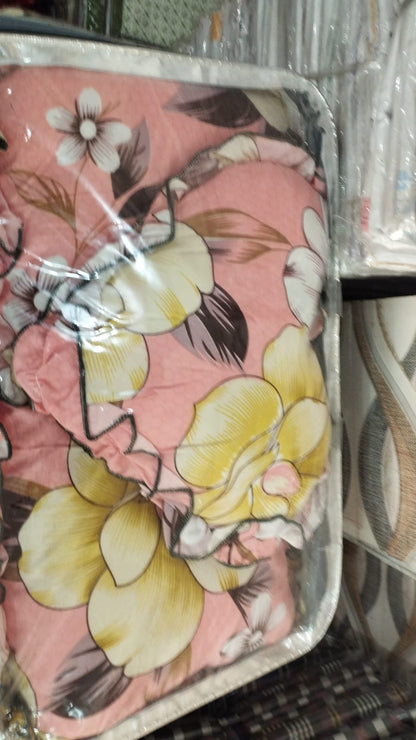 1 bedsheet +2 pillow cover +2square cushion +1 heart cushion