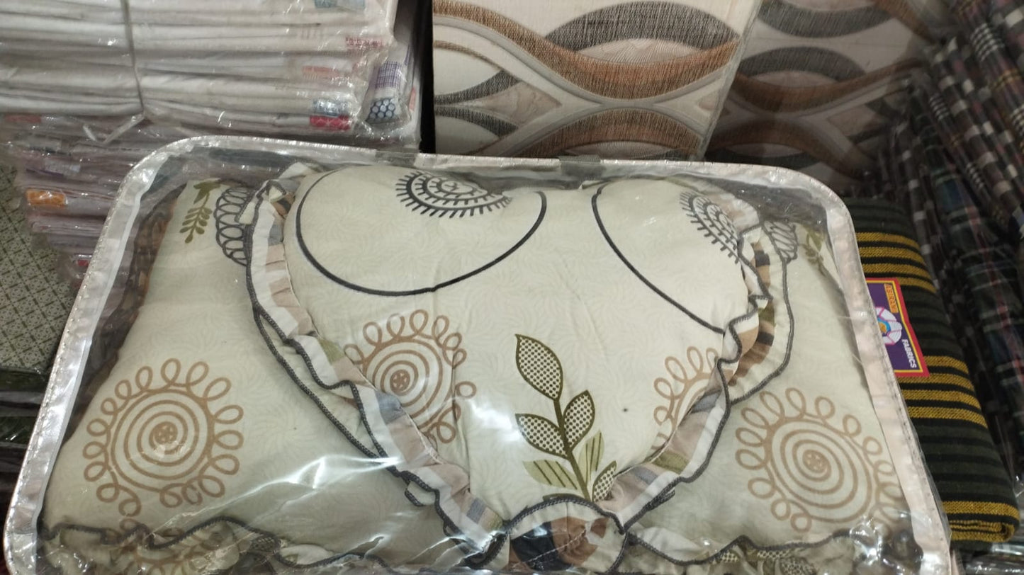 1 bedsheet +2 pillow cover +2square cushion +1 heart cushion