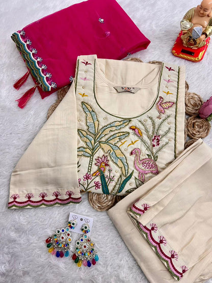 SILK PANT WITH ORANGA DUPPTA SETS