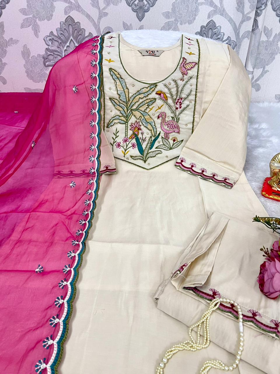SILK PANT WITH ORANGA DUPPTA SETS