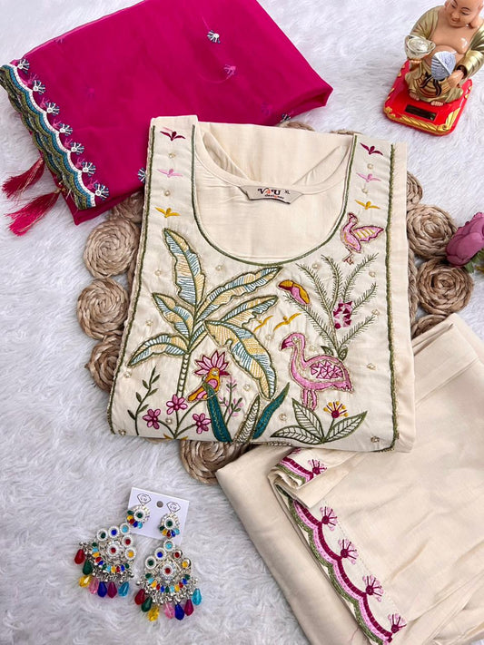 SILK PANT WITH ORANGA DUPPTA SETS