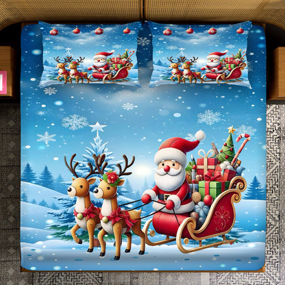 Super King Size 7D Digital Prints Bedsheet Set