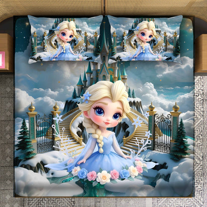 Super King Size 7D Digital Prints Bedsheet Set