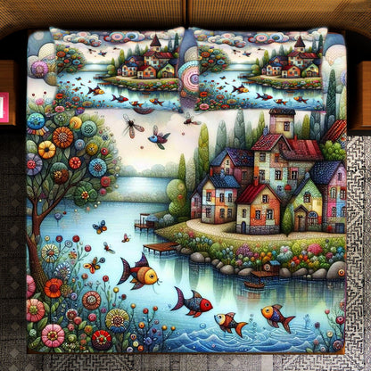 Super King Size 7D Digital Prints Bedsheet Set