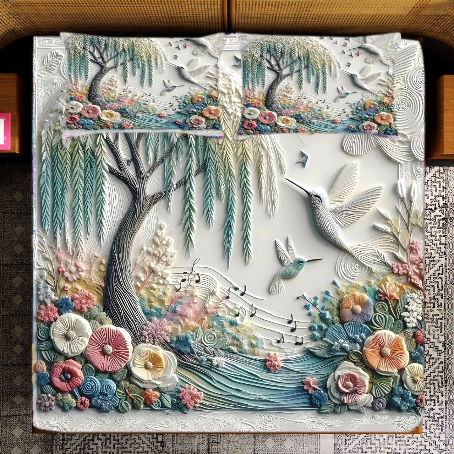 Super King Size 7D Digital Prints Bedsheet Set