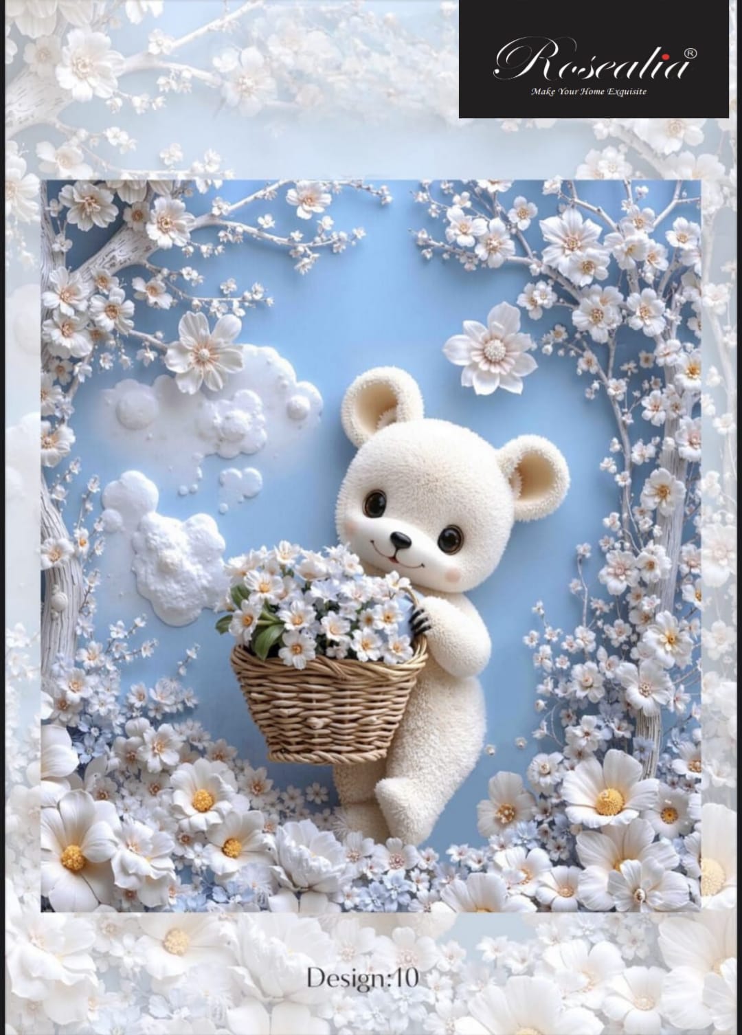 Super King Size 7D Digital Prints Bedsheet Set