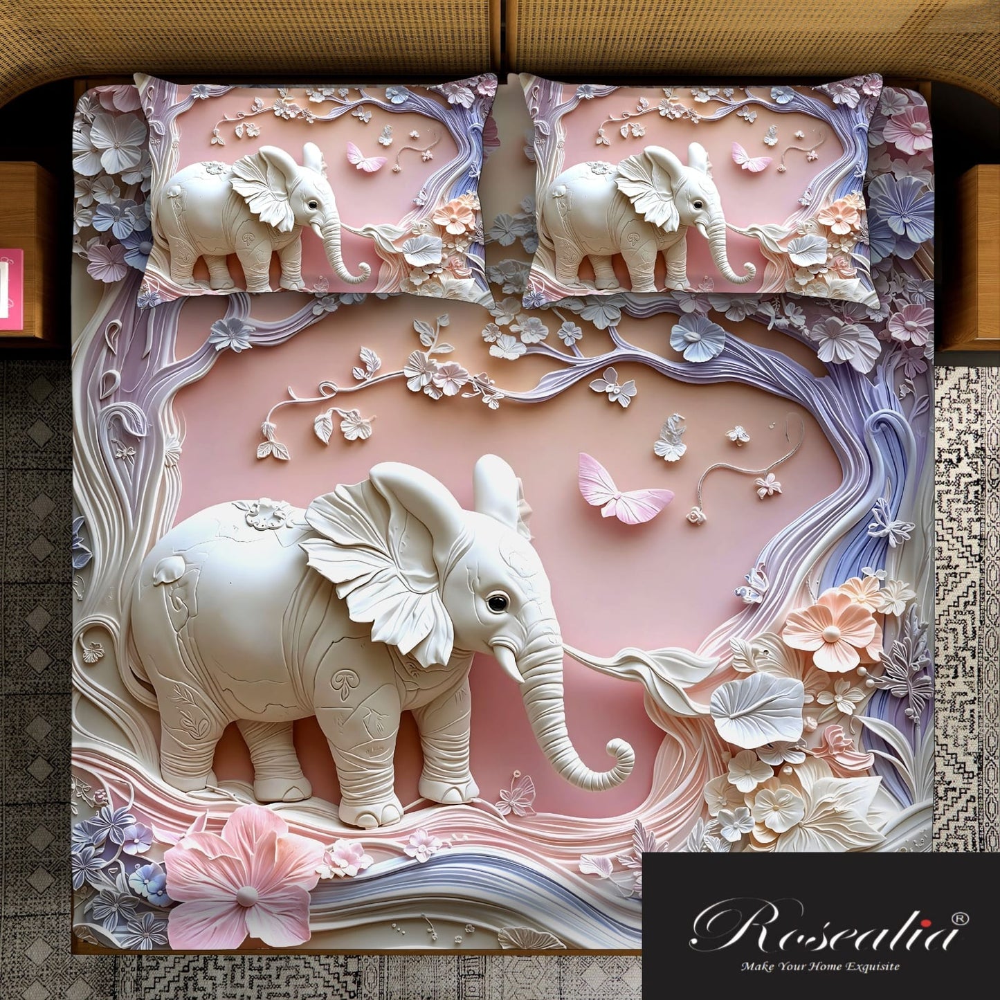 Super King Size 7D Digital Prints Bedsheet Set