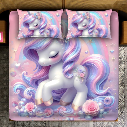 Super King Size 7D Digital Prints Bedsheet Set