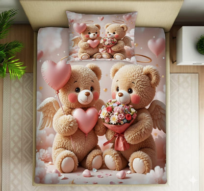 7D Digital Prints  Single Bedsheet Set