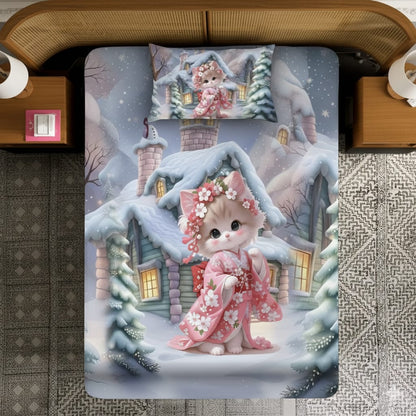 7D Digital Prints  Single Bedsheet Set