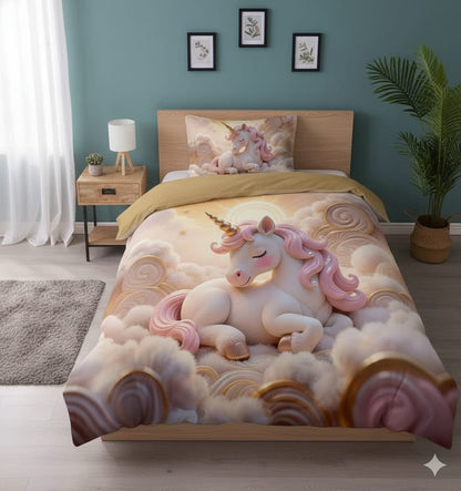 7D Digital Prints  Single Bedsheet Set