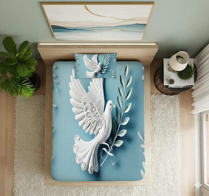 7D Digital Prints  Single Bedsheet Set