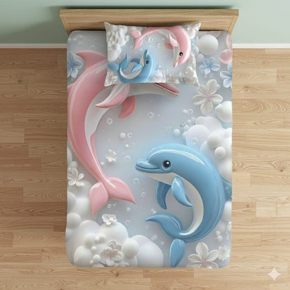 7D Digital Prints  Single Bedsheet Set