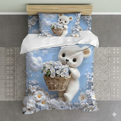 7D Digital Prints  Single Bedsheet Set