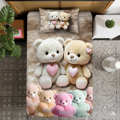 7D Digital Prints  Single Bedsheet Set