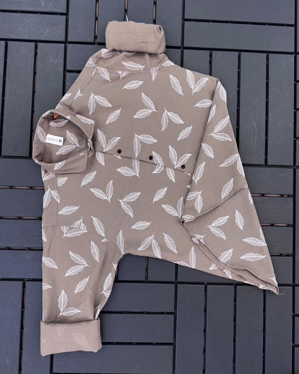 LINEN FABRIC WITH RUBBER PRINT FLORAL VALUE EDITION SHIRTS