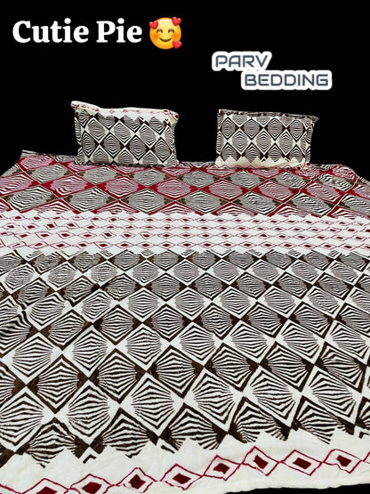 King Size Warm Flannel Bedsheet Set