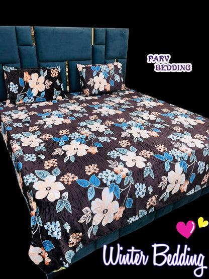 King Size Warm Flannel Bedsheet Set