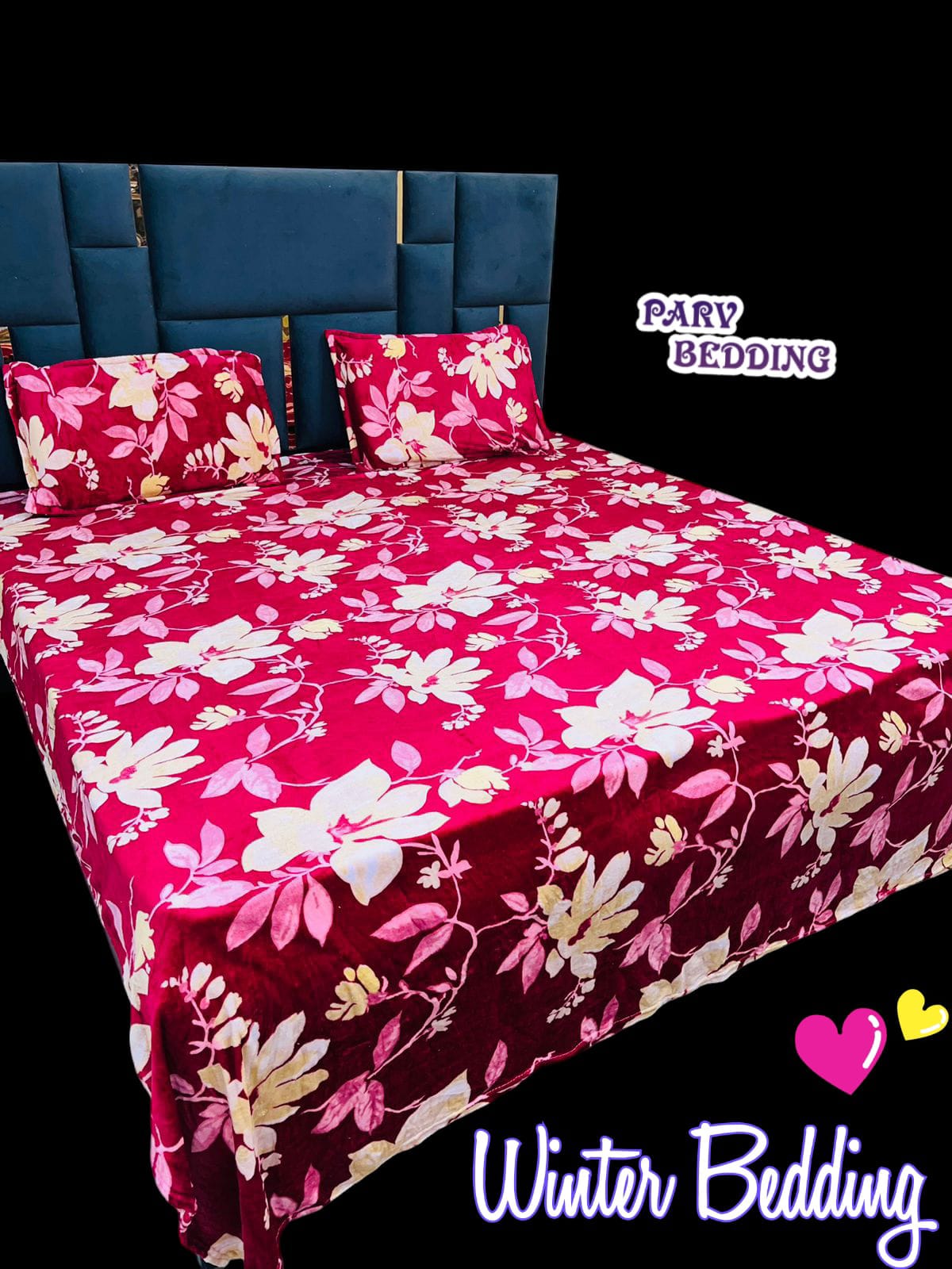 King Size Warm Flannel Bedsheet Set