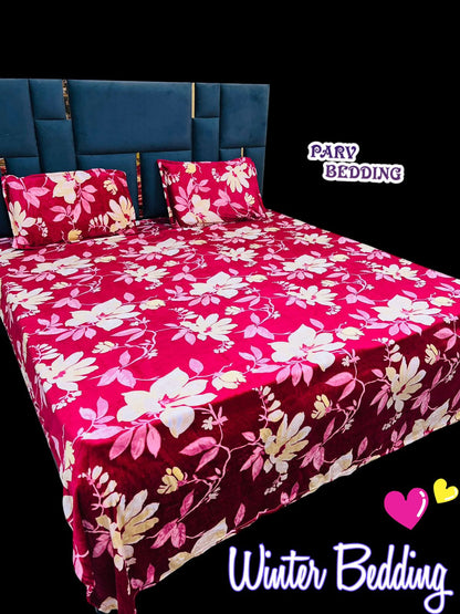 King Size Warm Flannel Bedsheet Set