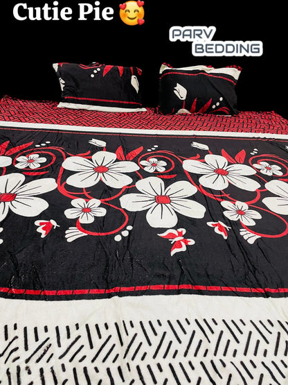 King Size Warm Flannel Bedsheet Set