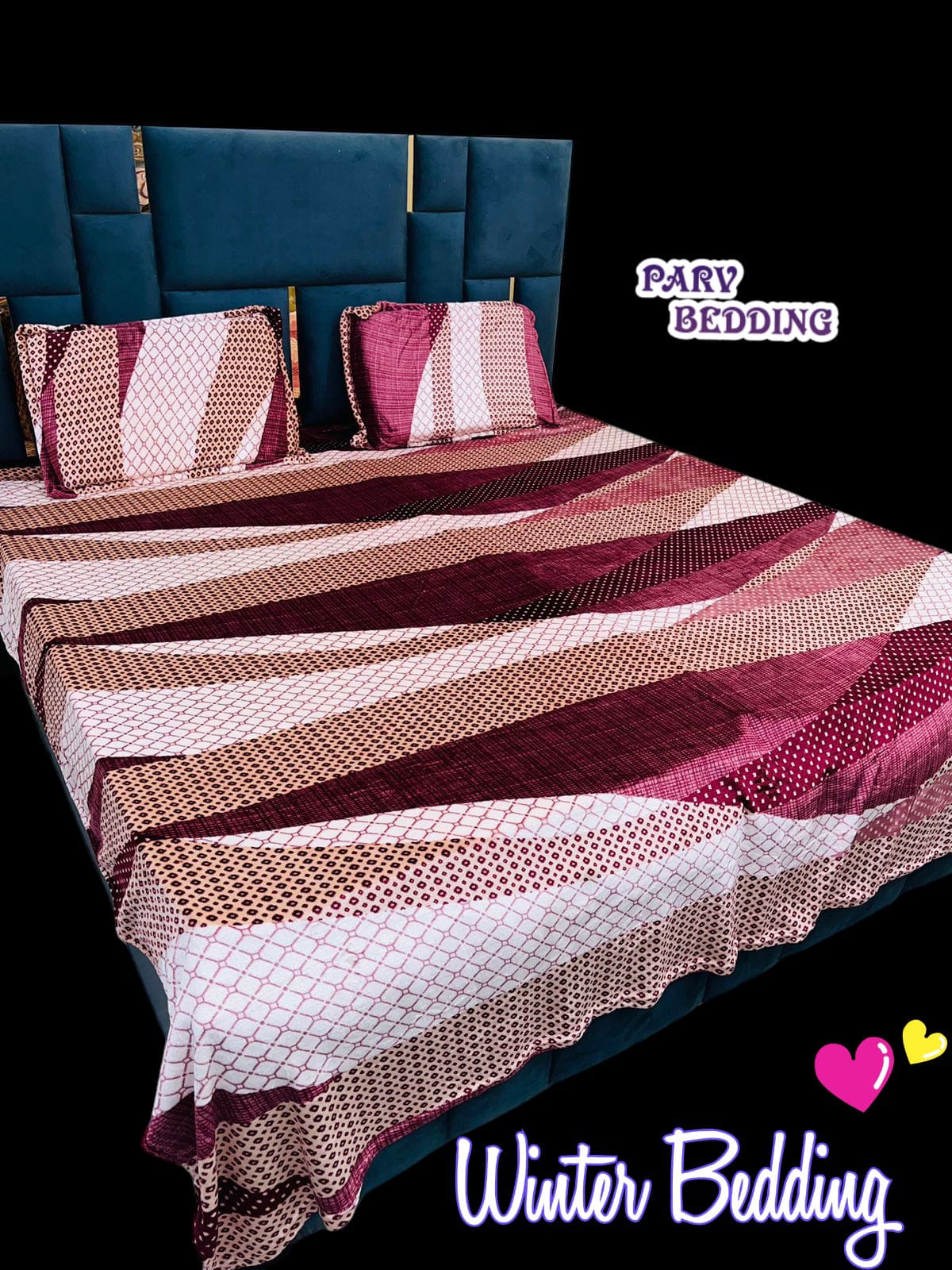 King Size Warm Flannel Bedsheet Set