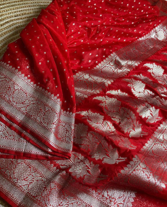 Dyeble Semi Kataan georget saree