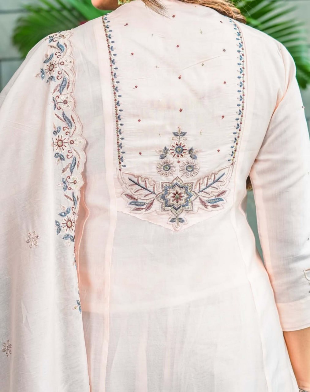 Embroidered With Flared Kurti