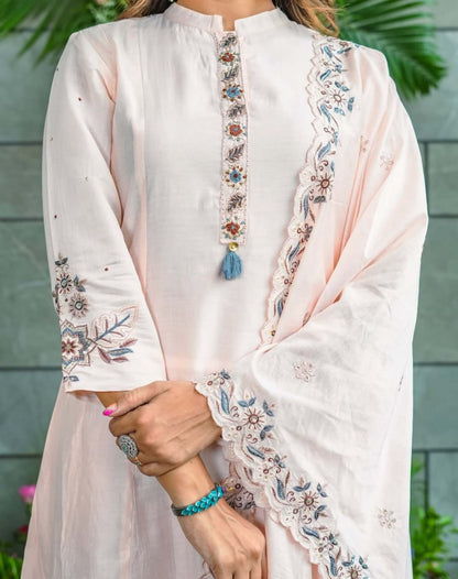 Embroidered With Flared Kurti