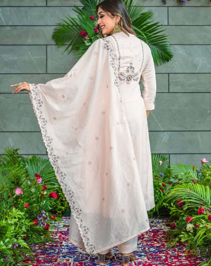 Embroidered With Flared Kurti