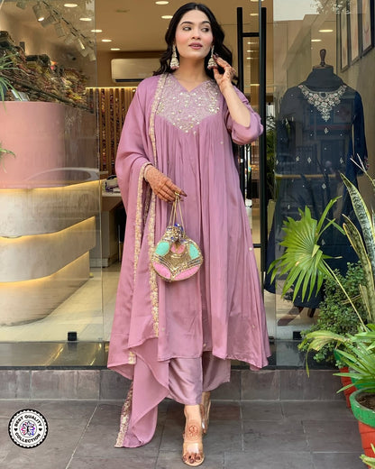 Chinon  Embroidered Kurti