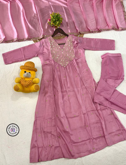 Chinon  Embroidered Kurti