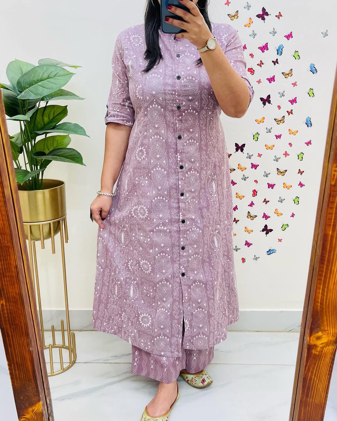 Aline kurti pattern paired with Ankle length pant