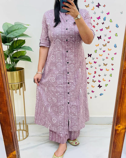 Aline kurti pattern paired with Ankle length pant