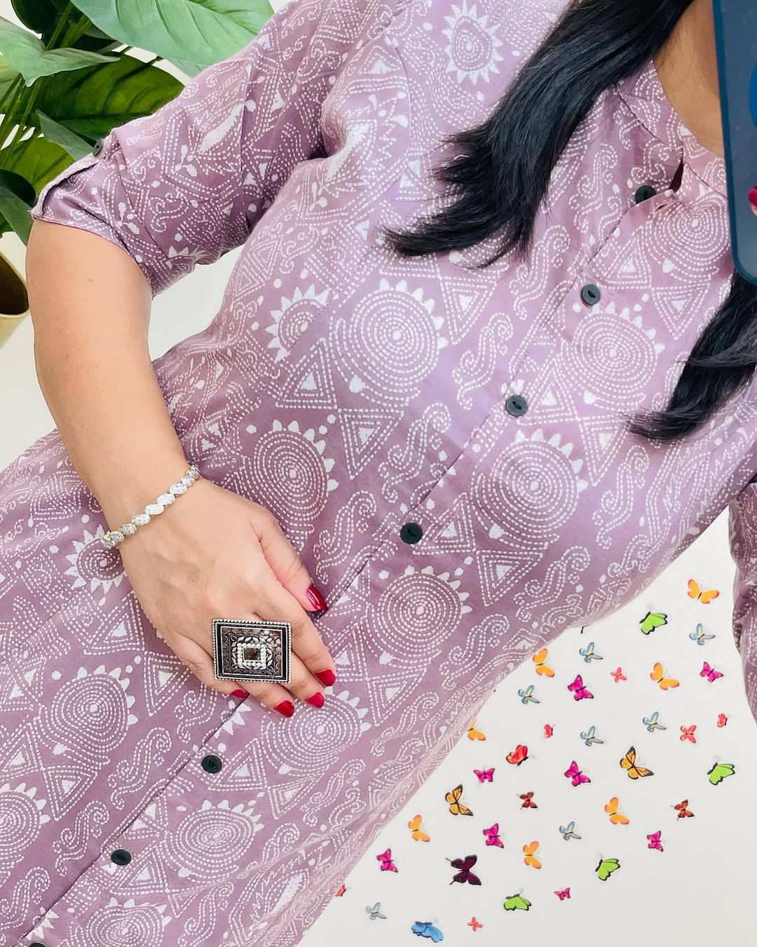 Aline kurti pattern paired with Ankle length pant