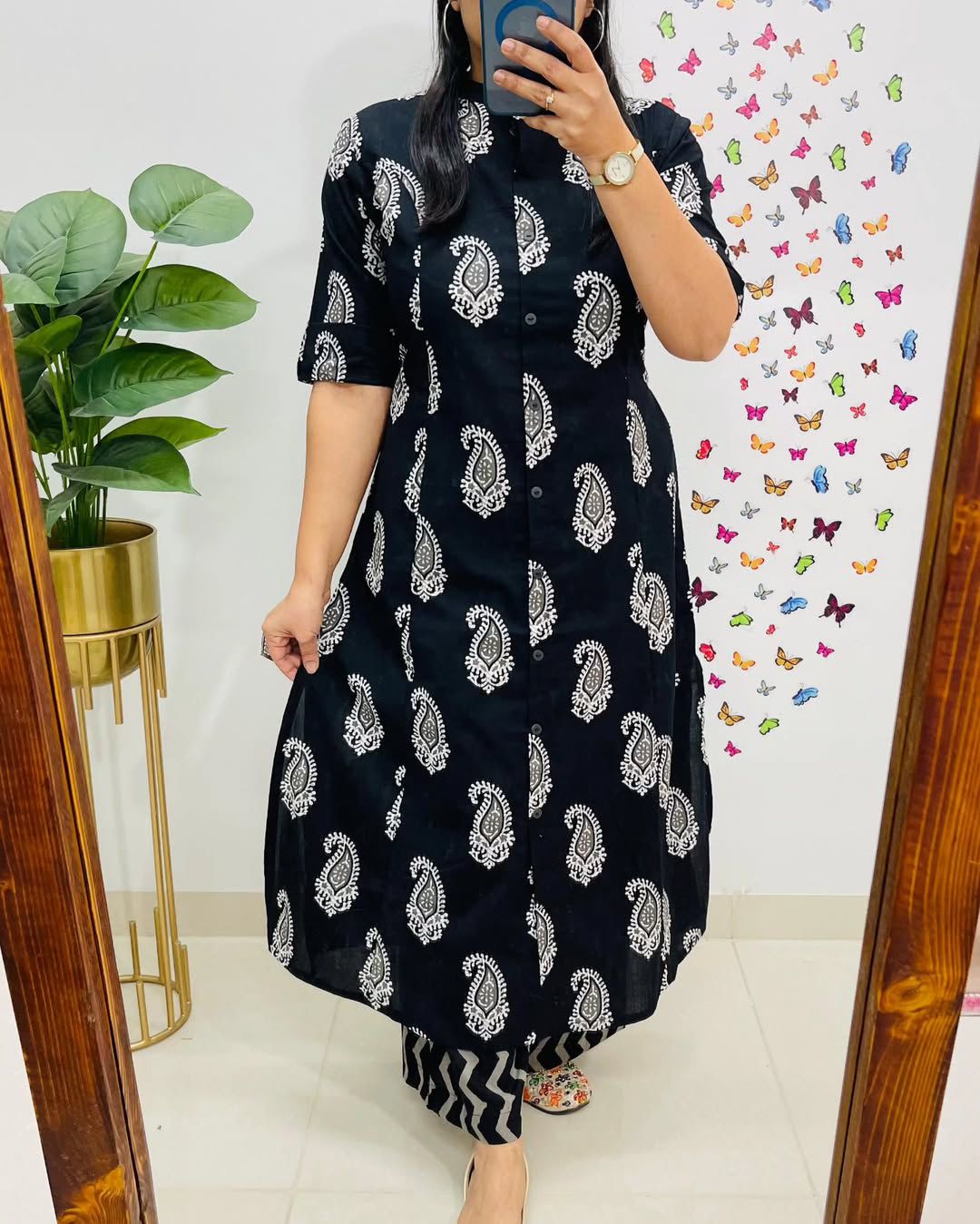 Aline kurti pattern paired with Ankle length pant