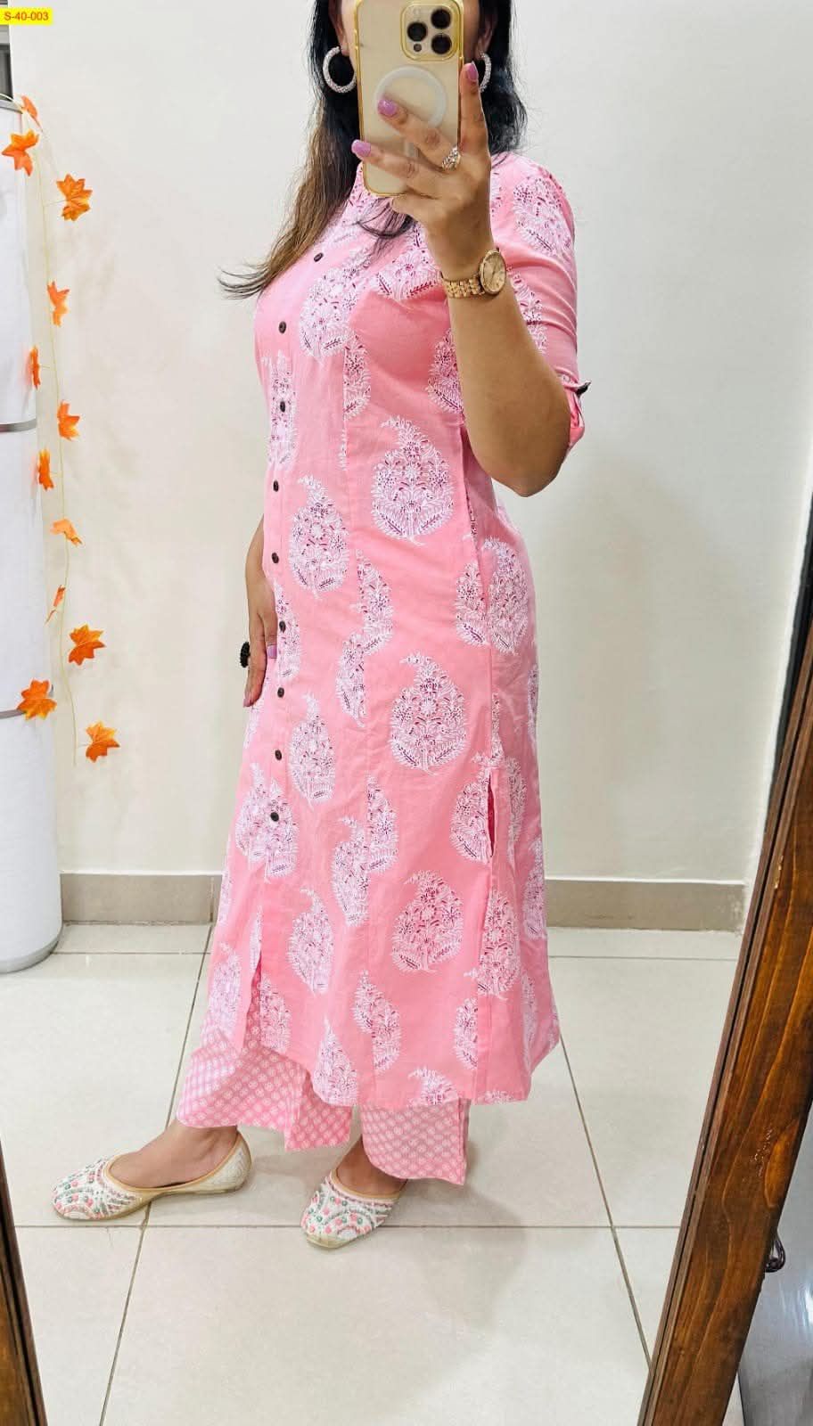 Aline kurti pattern paired with Ankle length pant