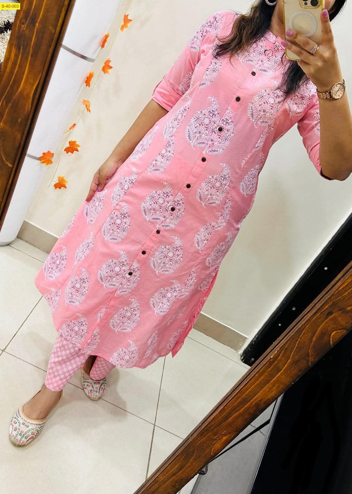 Aline kurti pattern paired with Ankle length pant