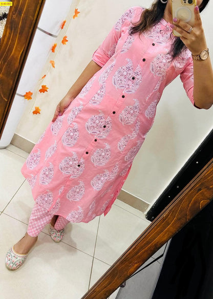 Aline kurti pattern paired with Ankle length pant